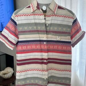 Vintage Company One Petites Button Down Shirt Womens Size S